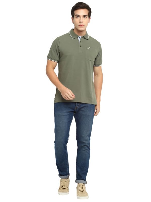 Image of AMERICAN CREW Polo Collar T-Shirt for Men with Pocket