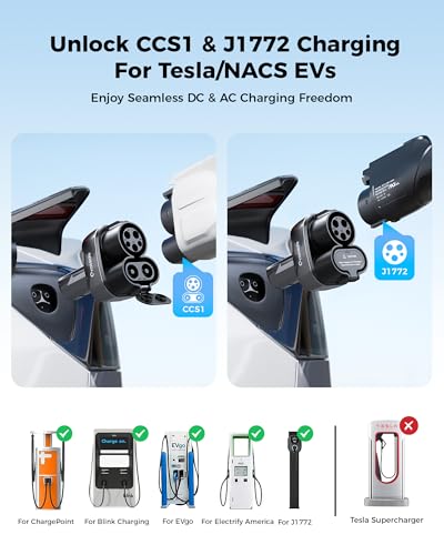2in1 CCS & J1772 to NACS Adapter