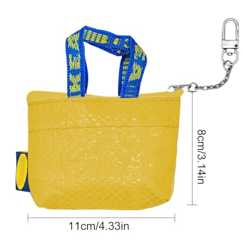 PHCOZY 2 Pcs Mini Tasche Tüte Reißverschluß Kette für Schlüsselbund