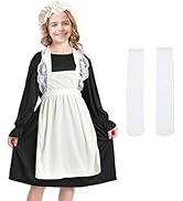 [HarnyLoom] 英国風 メイド服 子供 ハロウィン コスプレ 仮装 女の子 ワンピース 長袖 可愛い ロリータ コスプレ ドレス ハロウィン パーティー イベント 仮装 変装 舞台演出服...