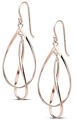 Double Teardrop / Rose Gold Plated