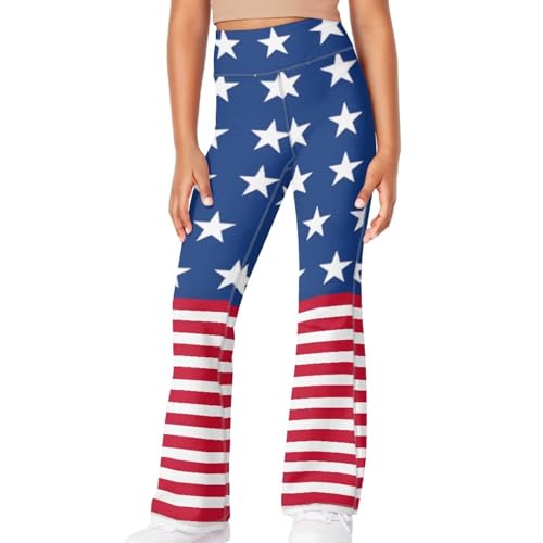 Image of Girls Flare Leggings 5-14T Cute Bell Bottoms for Girl Yoga Pants for Gym