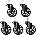 XYSQWZ Ensemble de roulettes pivotantes, 5 pièces de Roues de Secours en Caoutchouc de Style Rouleau roulettes pivotantes de Chaise de Bureau pour Votre Chaise de Bureau roulettes silencieuses