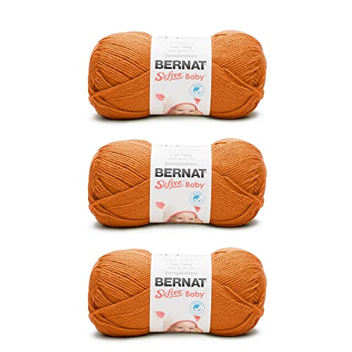 Image of Bernat Softee Baby Pumpkin Yarn - 3 Pack of 141g /5oz - Acrylic - 3 DK (Light) - 362 Yards - Knitting /Crochet