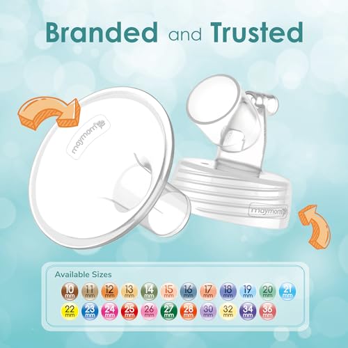 image for 2X 12 mm Maymom Two-Piece Wide Neck Pump Parts for Spectra S1/S2 Pumps