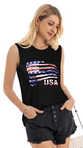 Image of Womens Tank Tops Summer Casual Sleeveless Top Loose Fit Basic Tunic Shirts