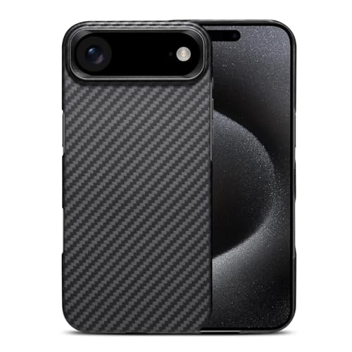 Funda de fibra de carbono de aramida para Apple iPhone Air, aleación de aluminio, protección de lente de metal, color negro
