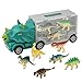 ZHOUJIE Jouets Camion Dinosaure pour Enfants, Voiture porteuse de véhicule à Friction avec Tirette arrière pour Voitures Dinosaures, Coffret de Jeu de Voitures Dinosaures pour Enfants de 3 à 9 Ans.