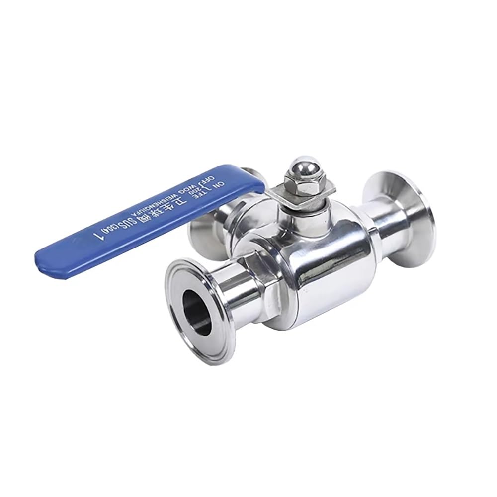 Vanne à bille sanitaire à 3 voies T 38mm en inox SS304 pour tuyauterie de brassage