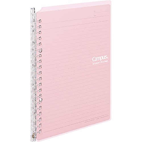 Kokuyo Campus Smart Ring Binder - A5 - 20 Rings - Light Pink