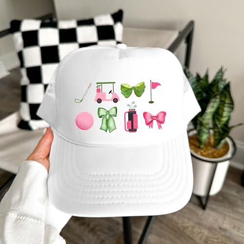 Gorra clásica de malla para mujer con gráficos de golf miniatura 3