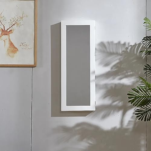 LuusMm Wall Mounted Ironing Board Cabinet, Wall Mounted Ironing Board Cabinet with Mirror/Storage Space, Foldable Ironing Storage Table for Home, Apartment And Small Spaces - Image 2