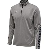 Hummel Herren Hmlauthentic Half Zip Sweatshirt, Grey Melange, L EU