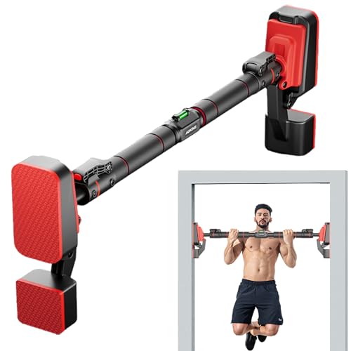 KRTOYUST® Barra Dominadas,Barra de Dominadas,Pull Up Bar sin Necesidad de Taladrar,Distancia Ajustable Adecuado Para Fitness en Casa,Capacidad de Carga Hasta 300 kg (95-135cm)
