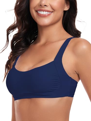 Ocean Blues Women's Bandeau Bikini Top Padded Swimsuit Top with Adjustable Straps4