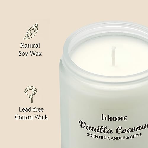 Candles Gifts for Women - Scented Candles, Natural Soy Wax Candle for Home Scented Perfect for Christmas, Birthday, Mother's Day, Vanilla Coconut Candle - Image 4