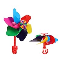 2 Pieces Decoration Wind Decoration Scooter Bike Tricycle Decoration Cold Decoration Colorful Scooter Ornament Child PVC Handlebar