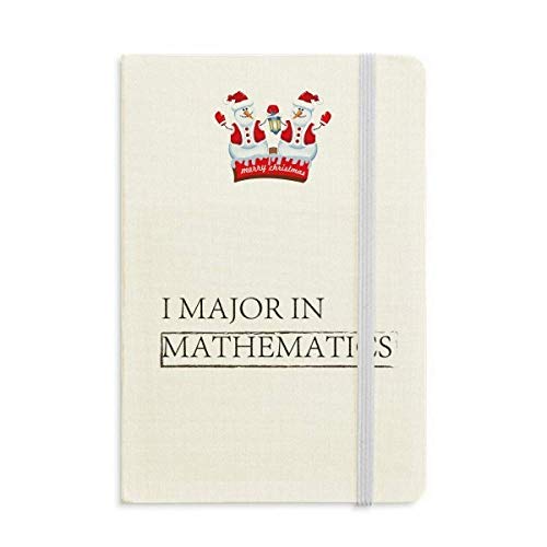 Quote I Major In Mathematics - Taccuino natalizio con pupazzo di neve, copertina rigida