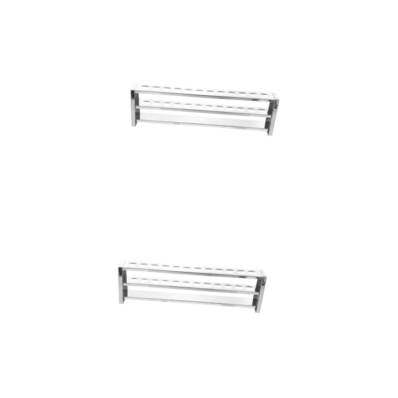 ULTECHNOVO 2stücke Laboratory Test Tube Rack Aus Edelstahl Stabiler Reagenzglasständer Mit Löchern Für Sicheren Test Tube Storage Für Labore Und Klassenzimmer