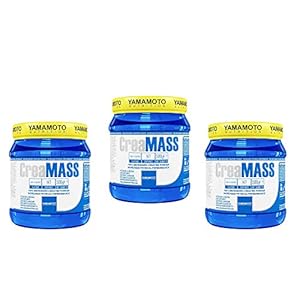 Yamamoto Nutrition CreaMASS integratore alimentare che apporta 100% creatina monoidrato gusto Neutro (3 barattoli (1500 g))
