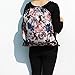 ESVAN Drawstring Backpack Original Floral Leaf Tote Bags Sackpack for Shopping Yoga Gym Hiking Swimming Travel Beach 2 Sizes&20 Patterns