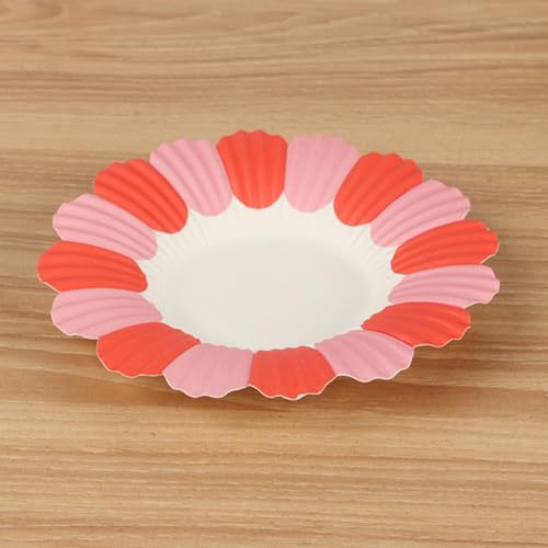 Assiettes en papier jetables légères fleur | Solution 150 pièces pour éviter la vaisselle - 8