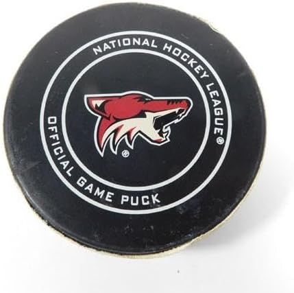 2019 Arizona Coyotes vs. Minnesota Wild Game Used Puck 3-31-19 AA0038963 - NHL Unsigned Game Used Pucks