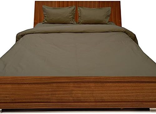 LaxLinen 300-Thread Count Super Quality 100% Egyptian Cotton 1PC Flat Sheet (Top Sheet), Twin Bed/Single Bed Size, Taupe Solid 300TC 100% Cotton
