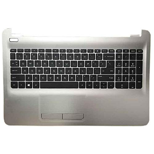 Clavier HP 15-BF complet avec coque C argent et pavé tactile