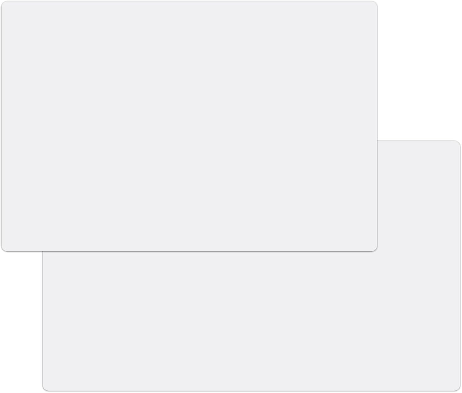 Ewen 2Pcs Silicone Mats for Kitchen Counter 35.6x23.5 Inch &39.4X23.5 Inches Extra Large Silicone Mat 2MM Thick Heat Resistant Silicone Mat, Countertop Protector for Baking, Coffee Bar,Transparent