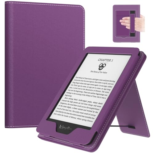 Image of MoKo Case Fits All-New 6 inch E-Reader(11th Gen, 2024 /2022)(10 /8th Gen,2019 /2016),Ultra Lightweight PU Shell Cover with Auto Wake /Sleep for Ebook 2024,Not for Kobo Aura 2 /Remarkable, Lychee Deep Purple