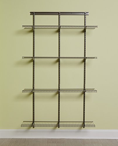 Closetmaid 52845 Shelftrack Adjustable Utility Organizer Kit, 4' X 12", Nickel #TOP1