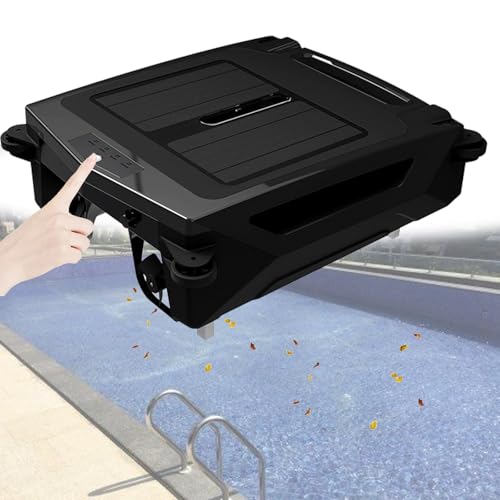 Limpiador robótico de piscinas con carga dual solar y recargable, diseño inalámbrico, cesta inteligente de 3.4 L, función de giro automático