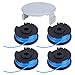 Caredy Bobine de Rechange pour Coupe-Bordures, 4 pièces Bobine de Tondeuse à Gazon Bobines de mangeur de Mauvaises Herbes avec Couvercle Accessoires de Remplacement pour Ryobi AC14RL3A AC80RL3