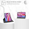 Funda LiuShan para Xiaomi Redmi Pad/Xiaomi Poco Pad/onn. 12.1 Tablet Pro, con soporte giratorio de 360°, cubierta de PU, negro 4