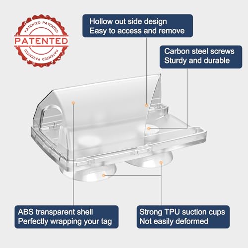 Image of Zeyitian Ez Pass Holder Clear 2 Pack - Super Strong Suction Cups for Windshield, Toll Pass Transponder Holder for EZ Pass /iPass