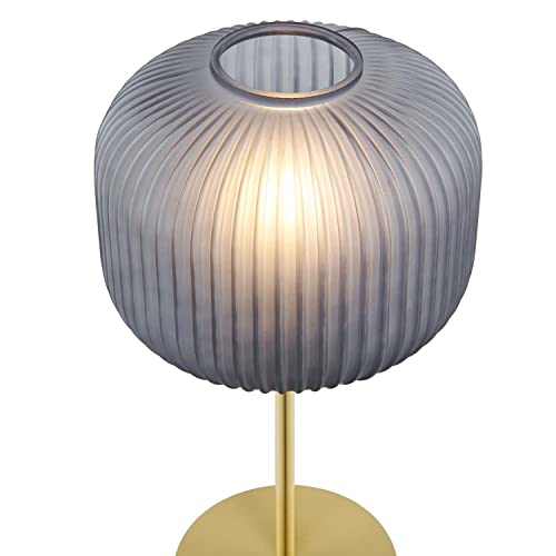 Modway Reprise 1-Light Modern Glass Table Lamp in Black/Satin Brass by Modway - Used condition - Image 4