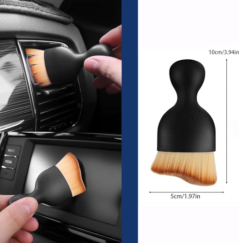 Image of 10pcs Auto Car Detailing Brush Set,Car Interior Cleaning Kit,Including 5pcs Car Detailing Brushes, 3pcs Wire Brush and 2pcs Different Soft Bristle dusting Brush for car Interior