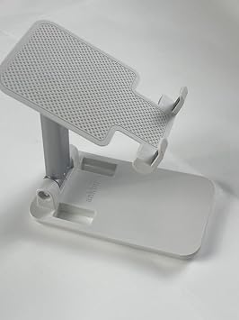 Ankbit Adjustable Phone Holder, Portable Stand with Foldable Legs, White