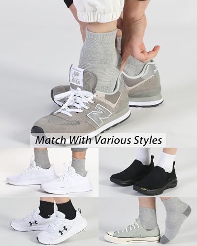Image of Pro Mountain Wide Toe Box For Health Cotton Compression Ankle Socks Athletic Hiking Mesh Quarter Length No Logo