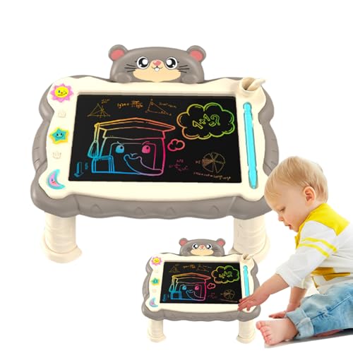 Pizarras LCD – Tabla de garabatear con soporte – Juguete educativo interactivo con soporte para y niñas para ejercicios de escritura