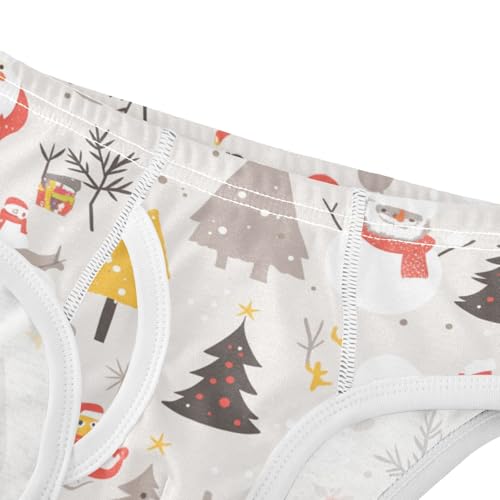 KLL Christmas Pattern Silver Toddler Boys Pure Cotton Nighttime Underwear Cute Undies4