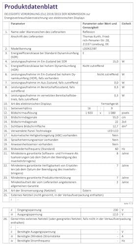 REFLEXION LDDX22IBT Smart LED Fernseher, LG webOSHub, 55 cm/22 Zoll, Rahmenloser Wohnwagen/Wohnmobil/Camping/Caravan/Boot/LKW TV, Slimline, 12/24/230 Volt, Full HD, Triple Tuner, Bluetooth, WLAN – Bild 5