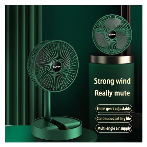 Ventilateur portable de bureau pliable Feng Shui, USB vert - 3