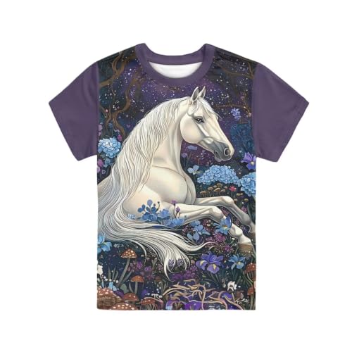 Image of Novelty 3D Graphic T Shirts for Kids Crew Neck Funny Animal Print Short Sleeve Girls Tshirts 3-16 Years