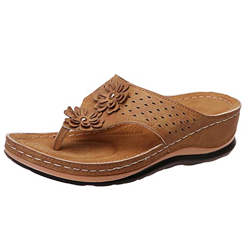 qmj Sandalias De Verano para Mujer Chanclas De Playa Causales Zapatillas De Talla Grande Sandalias Cuña Sandalia Cover