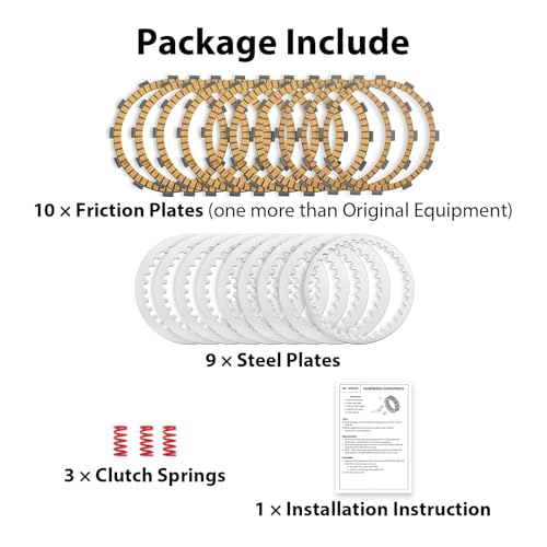Image of Mofun Friction Steel Plates Clutch Kit Compatible with Harley FL Touring Electra Road Street Glide Road King 2017-2025 Softail Street Bob 2018-2025 Fit M8, Replace of P /N 37000287 303-30-10019
