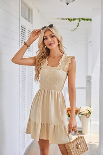 Robe mini d'été boho à volants pour femme chic décontractée - 4