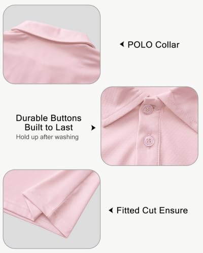 Image of MIVEI Kids' Performance School Uniform Polo Shirt Breathable UPF50+ | Youth Boys Girls Short Sleeve Golf Collared Shirts Grid Dry Fit Wrinkle Free Stretch Lightweight Cool Athletic Button Dress