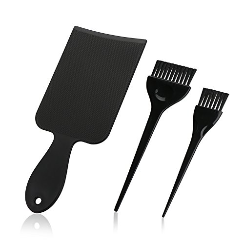 Segbeauty® Destacando a paleta com 2 tintas para cabelo pincel tinta, preto tabela de cor de cabelo para Balayage reflexos, escova de pintura profissional conjunto de cabeleireiro